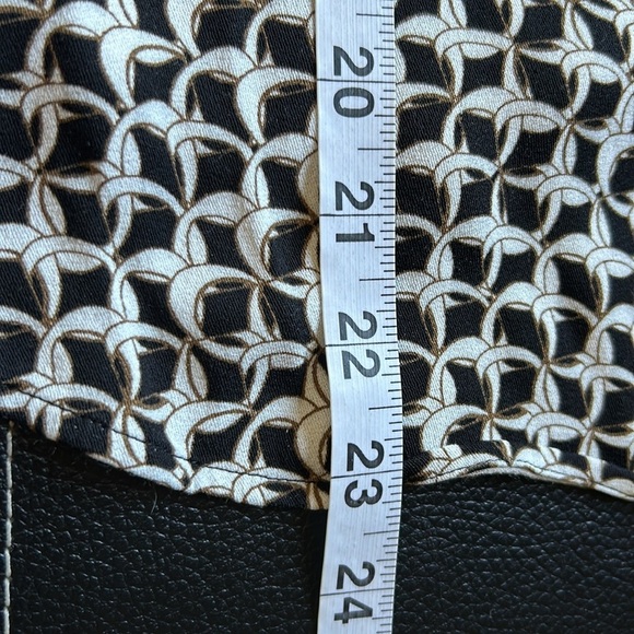 OTHER STORIES Chain Printed Long Sleeve Blouse Balloon Sleeves 8 Black White - Picture 15 of 16